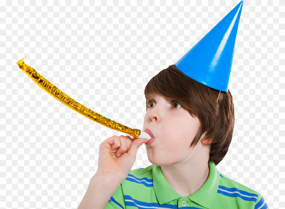 Party Blower Kid, Clothing, Hat, Face, Head Png Image