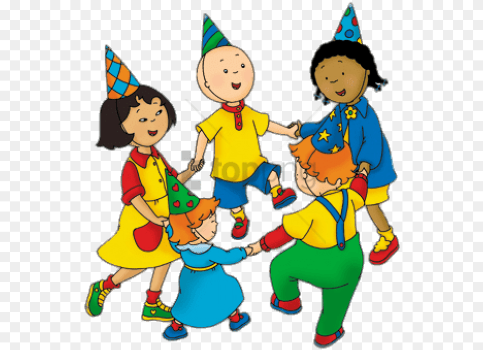 Party Clipart Transparent Background Caillou Birthday, Clothing, Hat, Baby, People Png Image