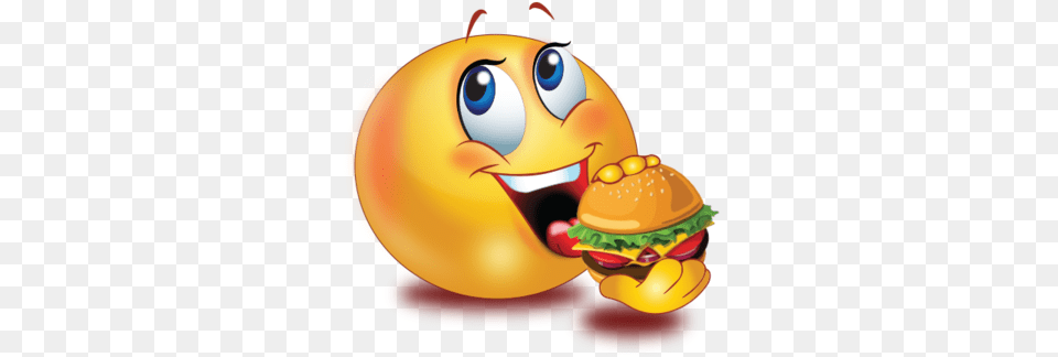 Party Eating Burger Emoji Emoji Eating, Food, Clothing, Hardhat, Helmet Png
