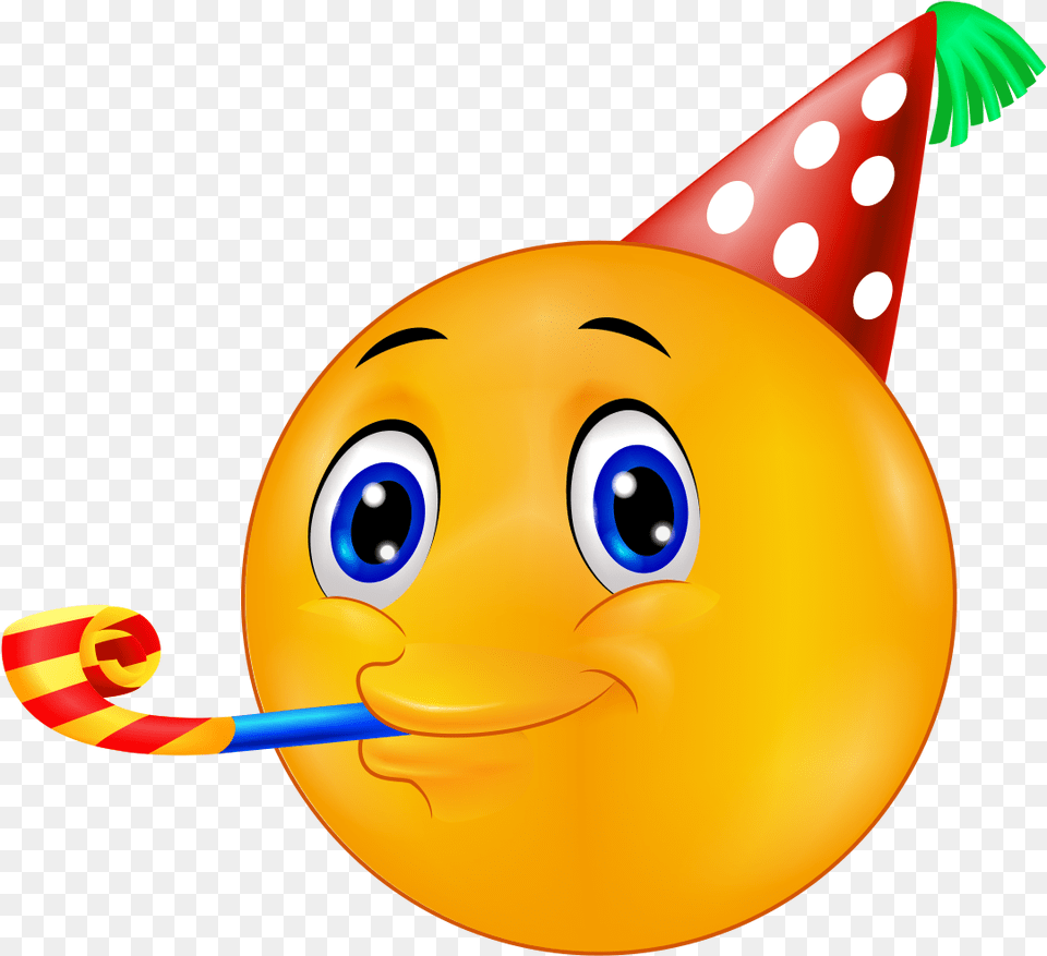 Party Emoji Decal Emoticons Party, Clothing, Hat, Food, Sweets Free Png Download