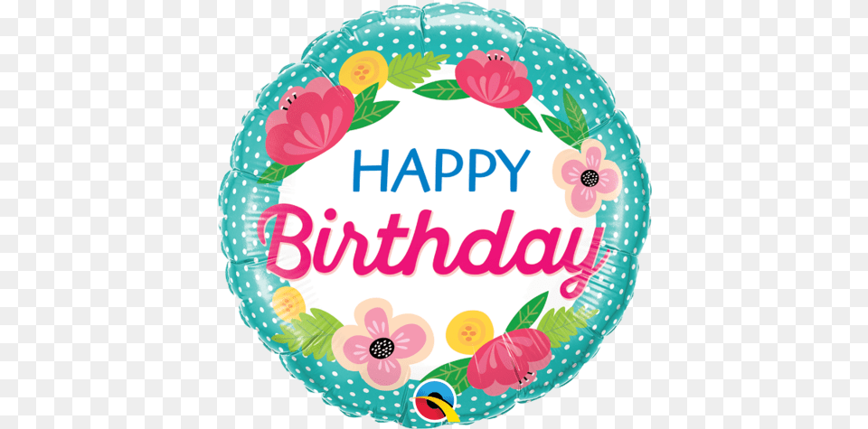 Party Emoji Happy Birthday Flowers Balloons Transparent Hapoy Birtgday Flowers And Balloons, Birthday Cake, Cake, Cream, Dessert Free Png Download