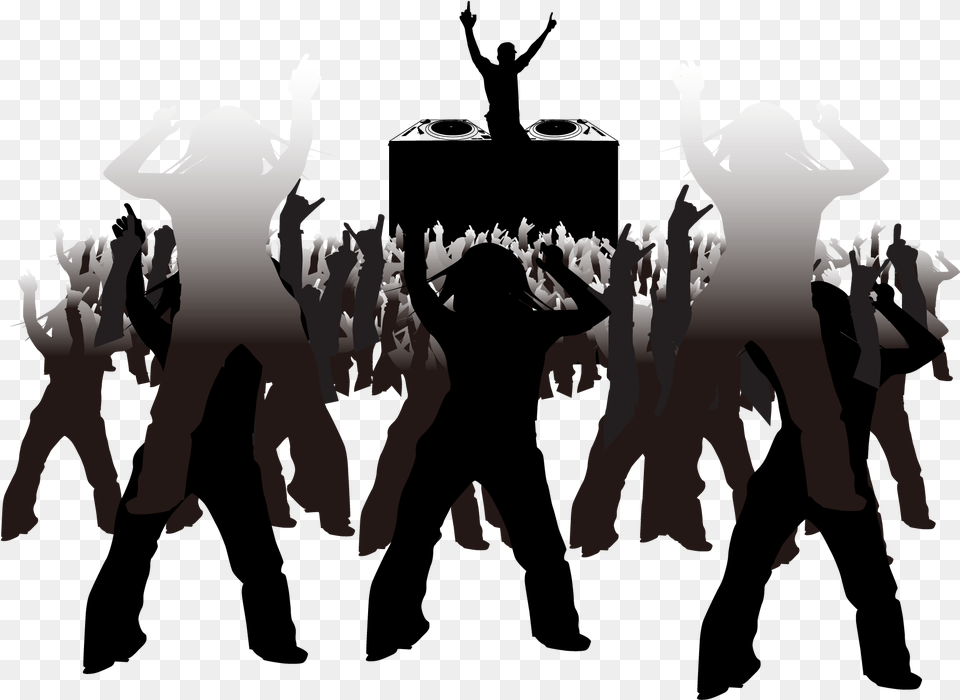 Party Euclidean Vector Poster Disco Party Transparent, Person, People, Concert, Crowd Free Png Download