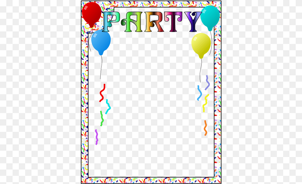 Party Frame Rahmen Fr Text, Balloon, Blackboard Free Transparent Png