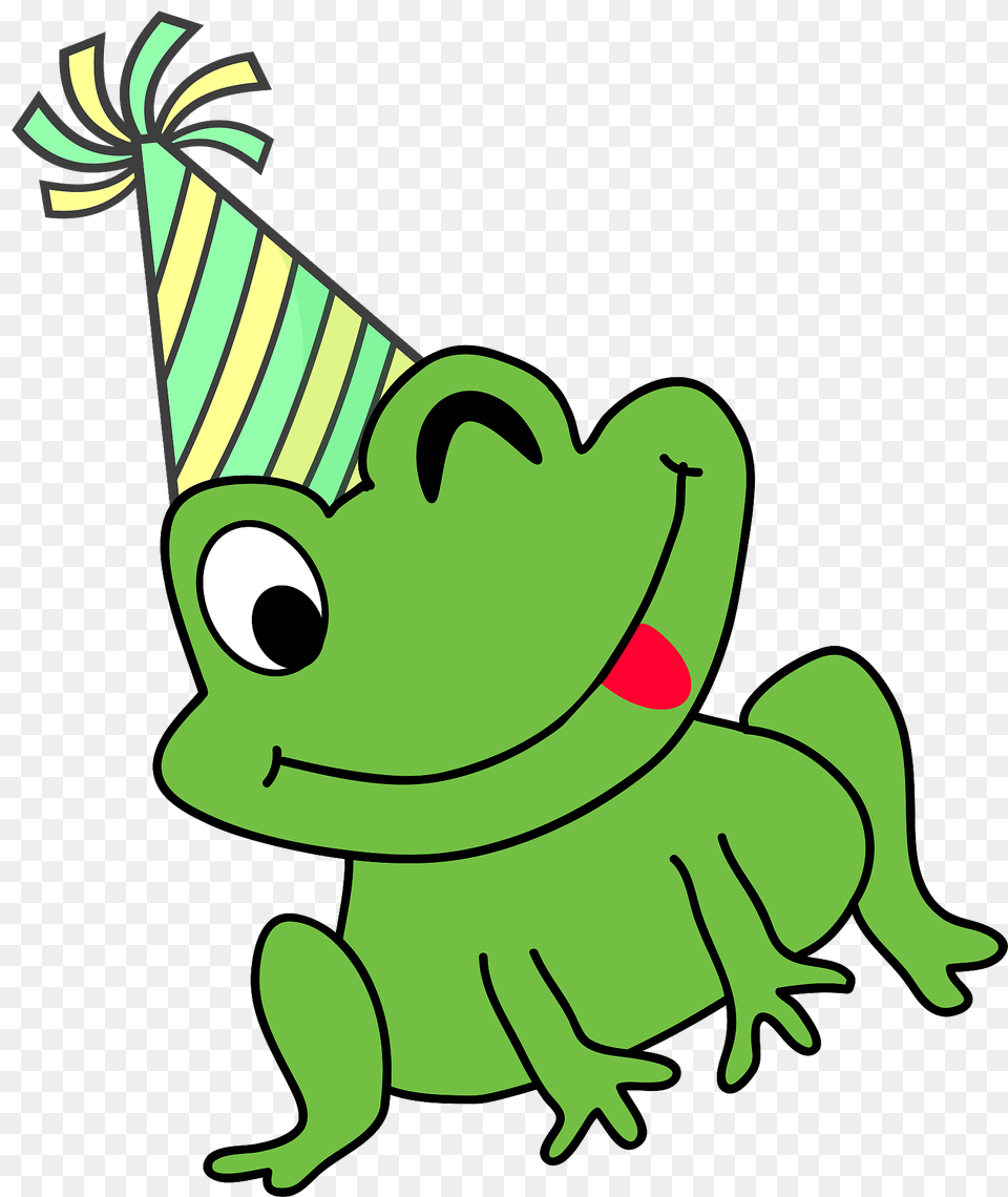 Party Frog Clipart, Clothing, Green, Hat, Amphibian Free Transparent Png