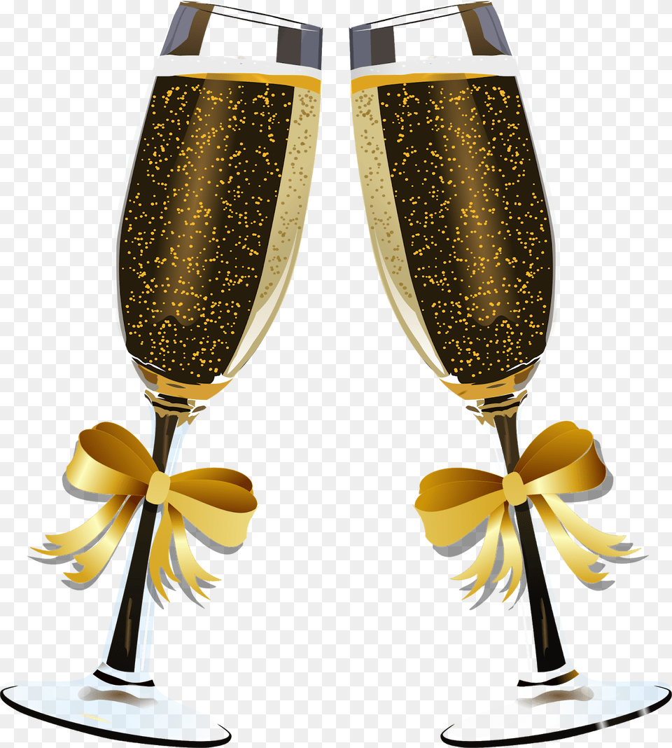 Party Glass Silver Champagne Flutes Clipart, Alcohol, Beverage, Goblet, Liquor Free Png Download