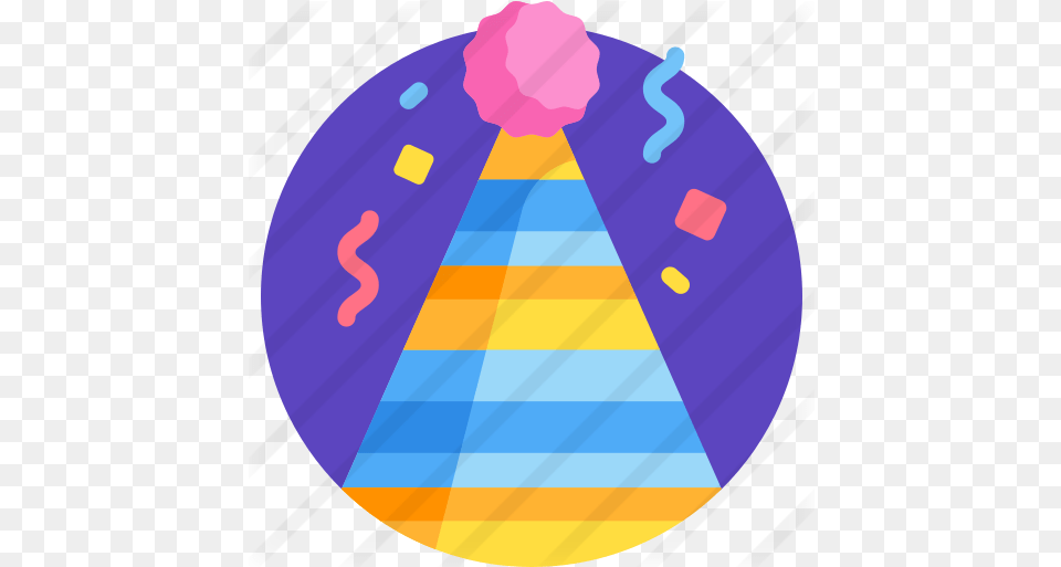 Party Hat Birthday And Party Icons Vertical, Clothing, Disk Free Png