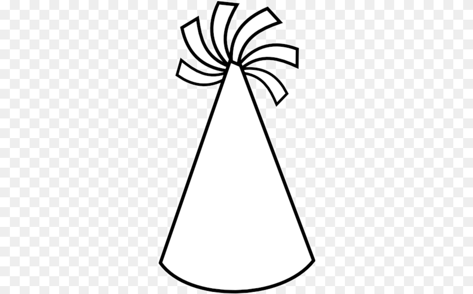 Party Hat Black And White Library Clipart Birthday Pngwide Party Hat Clipart Black And White, Clothing, Smoke Pipe Free Png Download