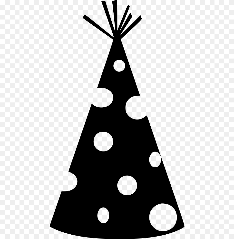 Party Hat Circle Dot Party Hat Black, Clothing Png Image