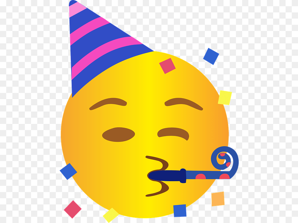 Party Hat Emoji Face, Clothing, Party Hat, Baby, Person Free Png