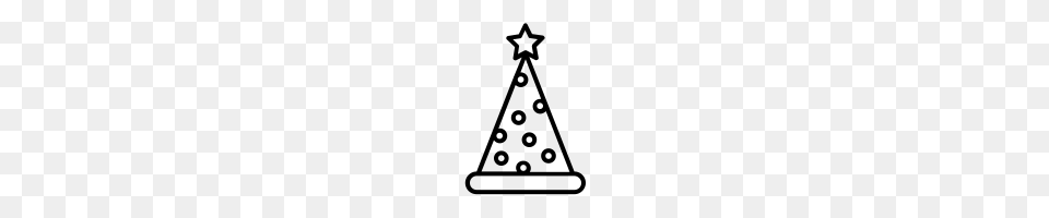 Party Hat Icons Noun Project, Gray Free Transparent Png