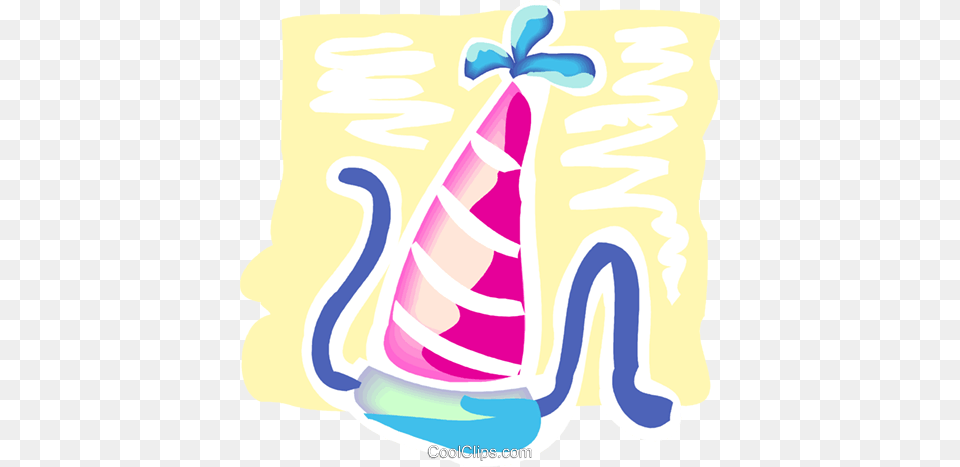 Party Hat Royalty Vector Clip Art Illustration, Clothing, Party Hat, Smoke Pipe Png Image