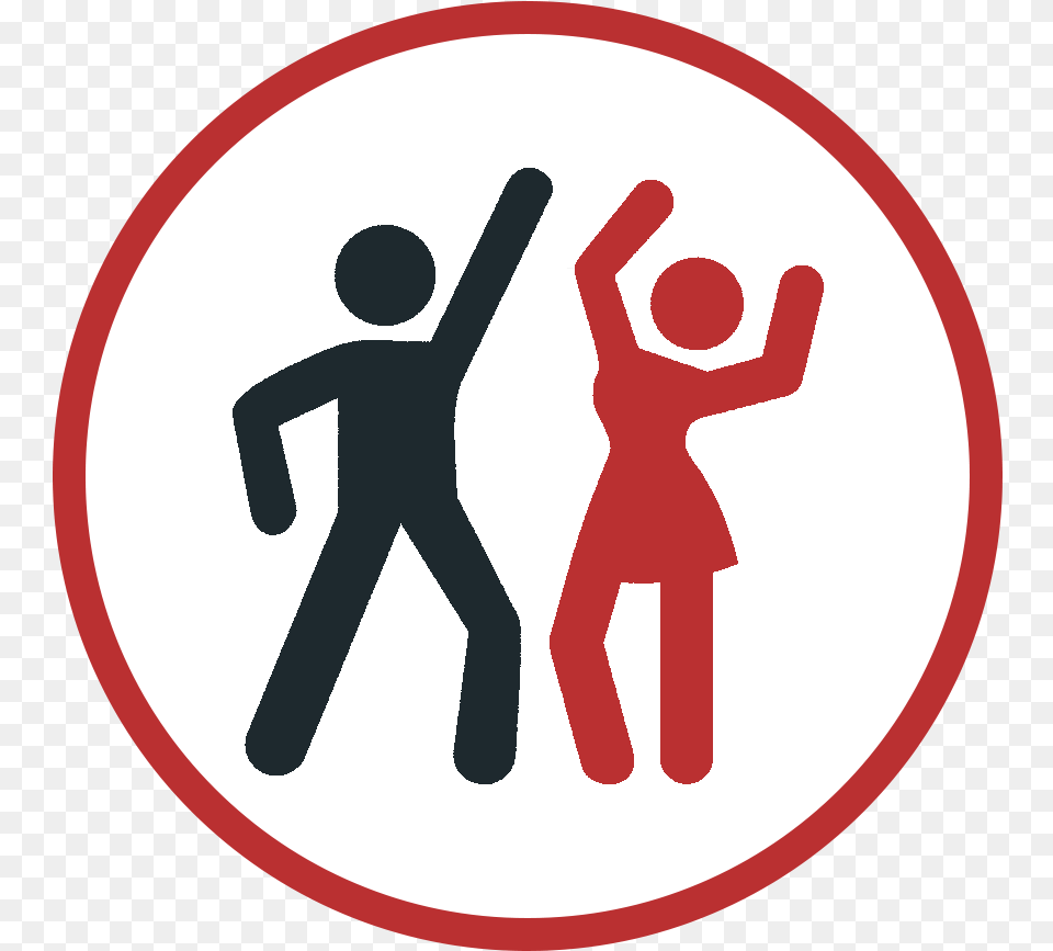 Party Icon Circle, Sign, Symbol, Person, Road Sign Png