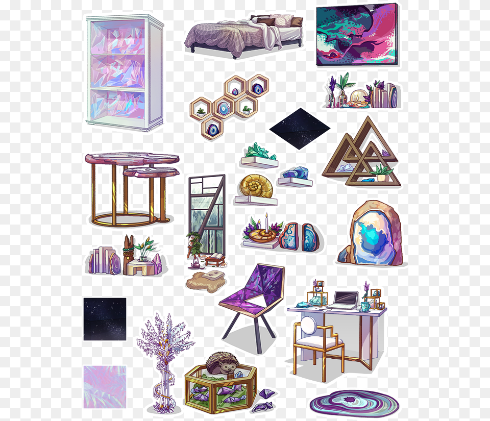 Party In My Dorm Dorm Dormitory Dorm Desk Bedroom Pimd Furniture, Purple, Chair, Person, People Free Png