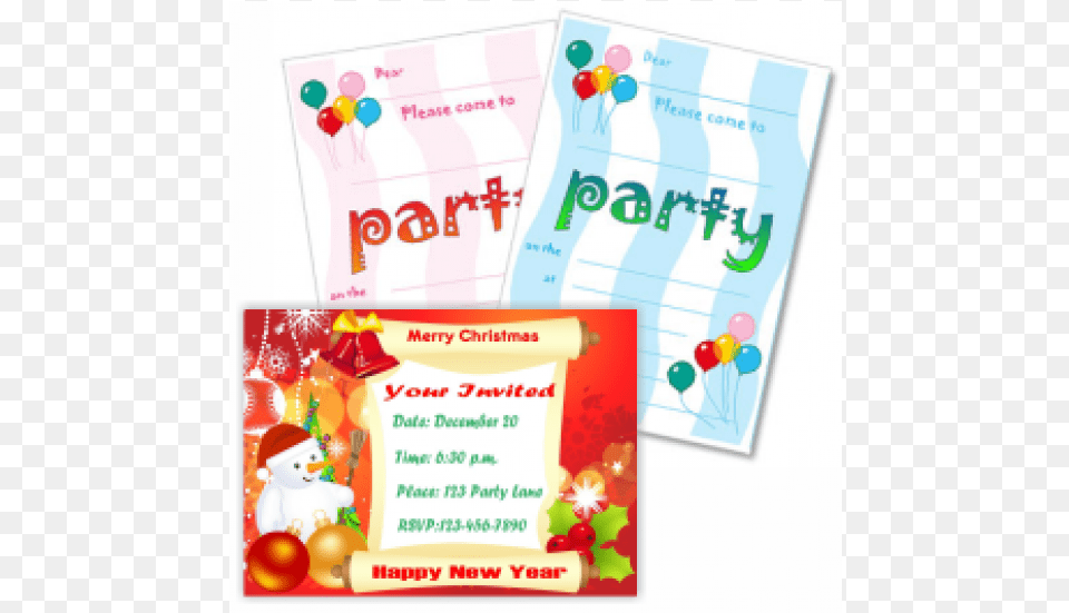 Party Invitation Card Christmas Party Invitation, Advertisement, Envelope, Greeting Card, Mail Free Png Download