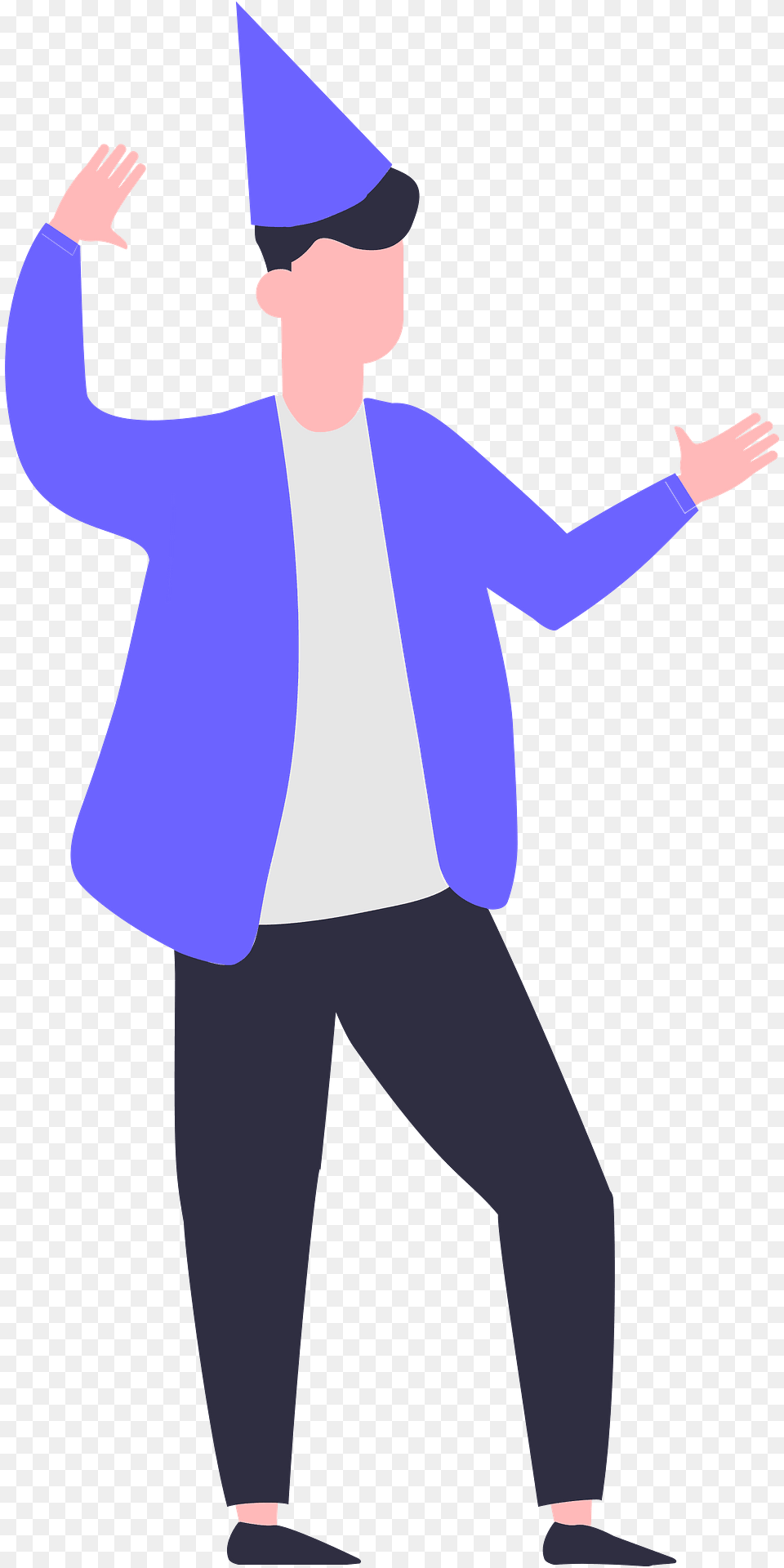 Party Man Clipart, Clothing, Sleeve, Person, Hat Free Png Download