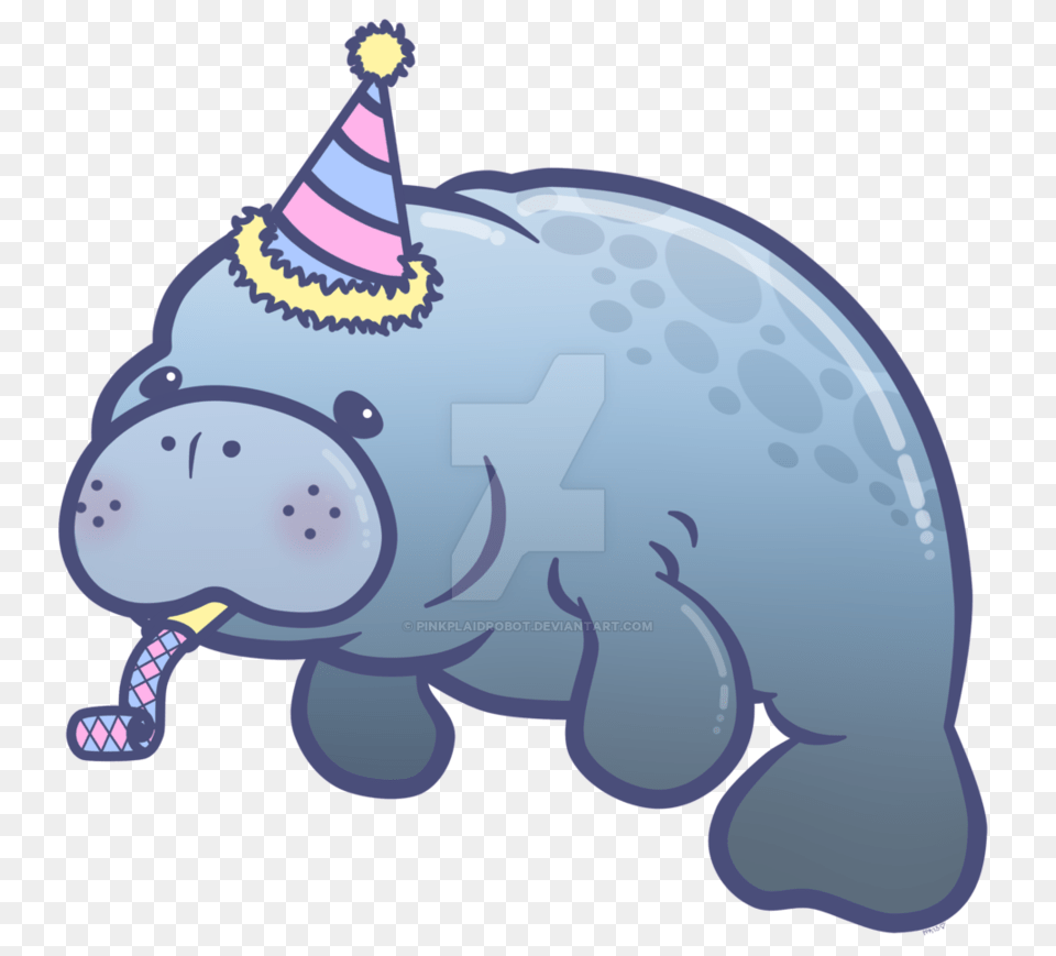 Party Manatee Charm Design, Clothing, Hat, Animal, Mammal Png Image