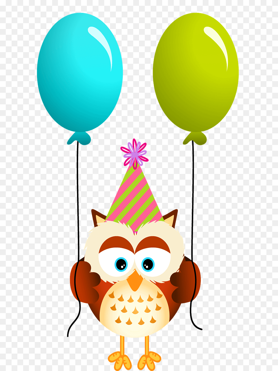 Party Owl Clipart, Clothing, Hat, Balloon, People Free Png