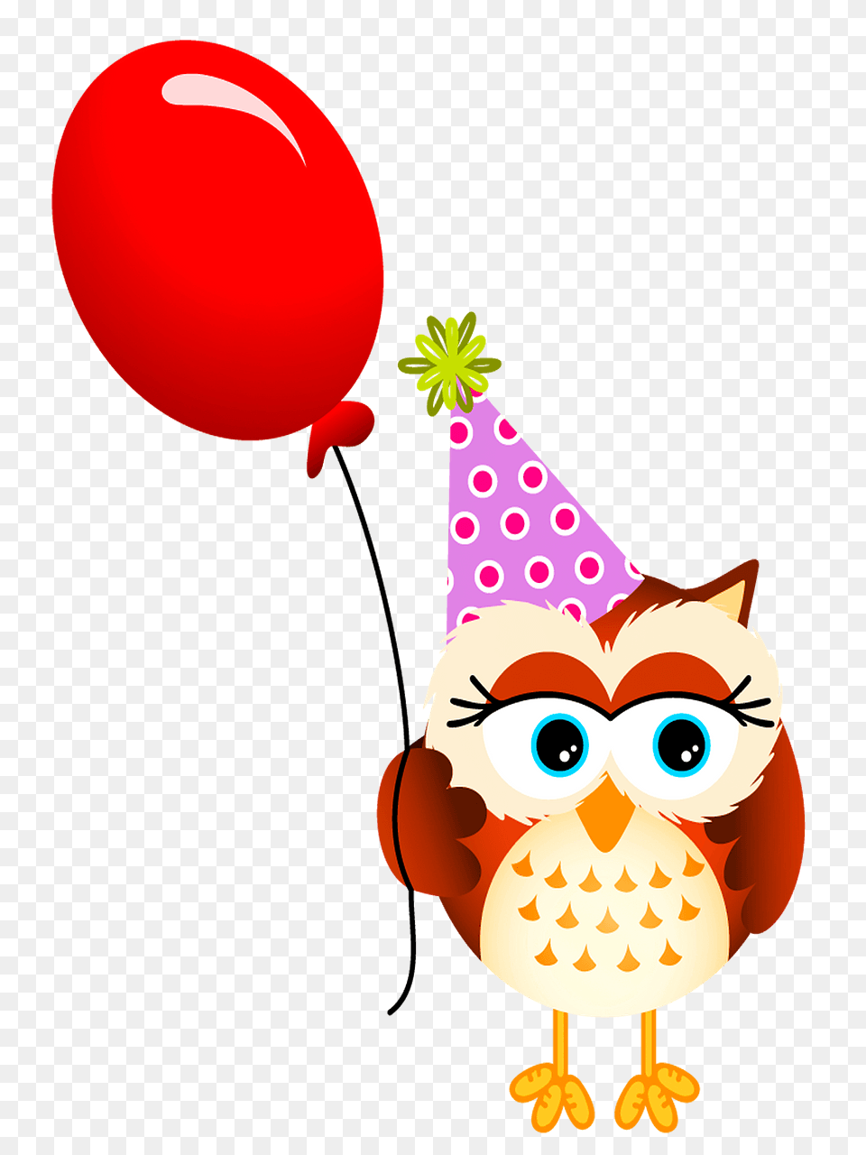 Party Owl Clipart, Balloon, Clothing, Hat, Party Hat Free Png Download
