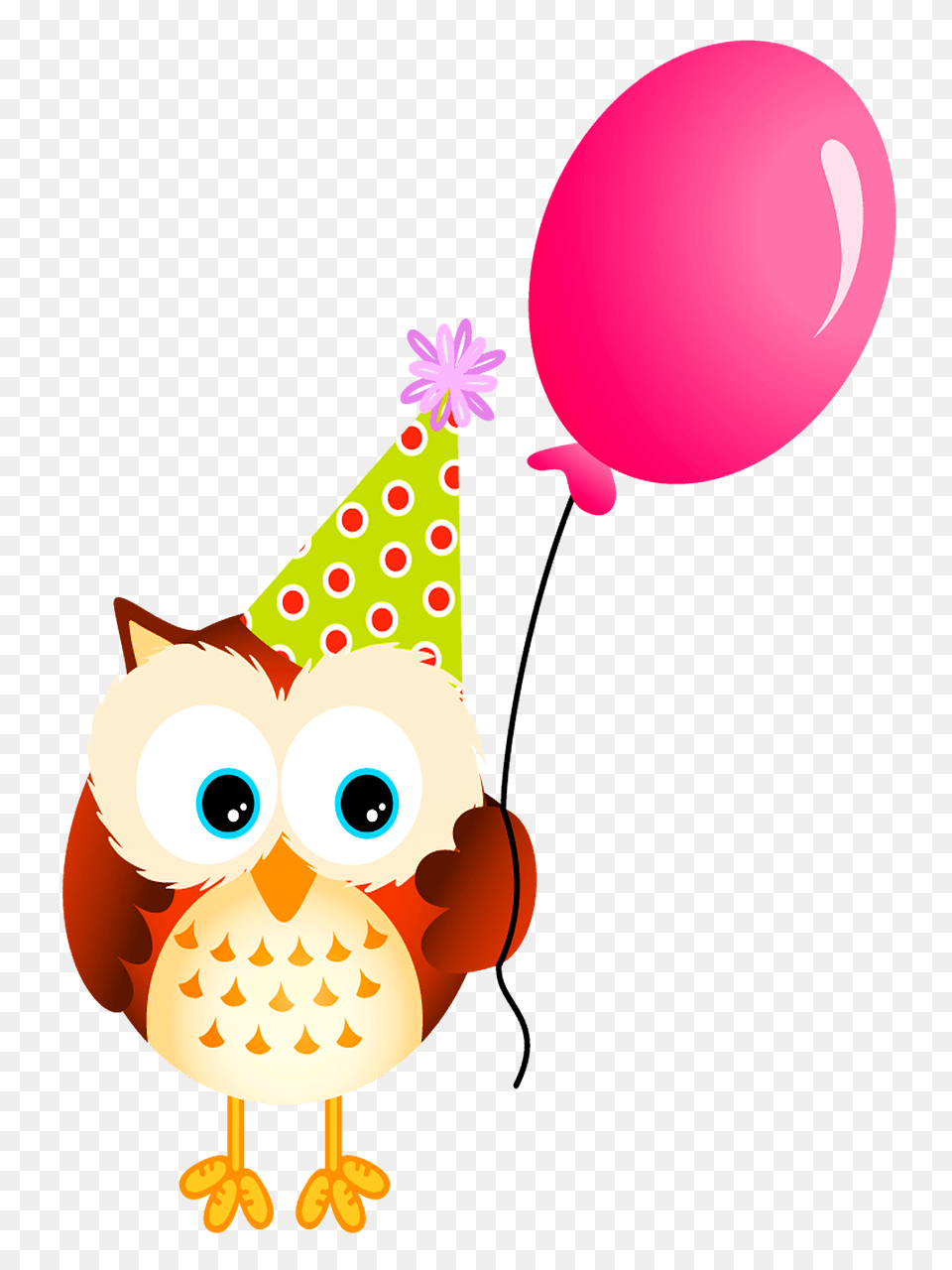 Party Owl Clipart, Balloon, Clothing, Hat, Party Hat Png Image