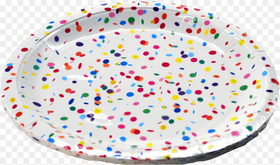 Party Paper Plate Circle, Confetti Free Png Download