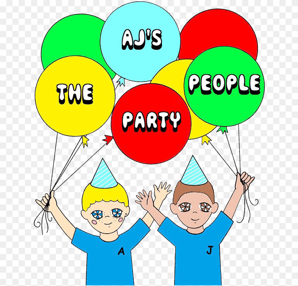 Party People Cartoon, Balloon, Clothing, Hat, Person Png