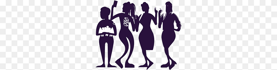 Party People Silhouette, Sleeve, Clothing, Purple, Long Sleeve Png Image