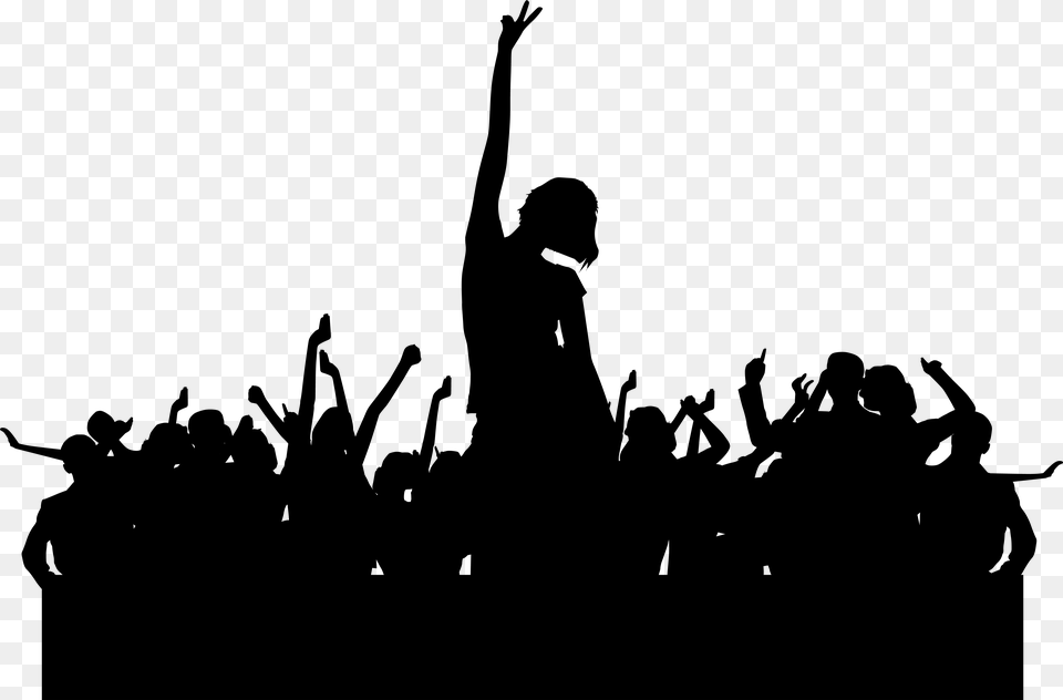 Party People Silhouette, Gray Png Image