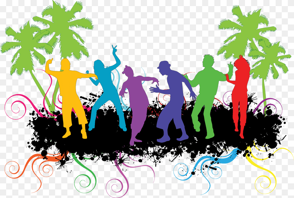 Party People Silhouette At Getdrawings Dance Party Clipart, Art, Graphics, Vegetation, Plant Png