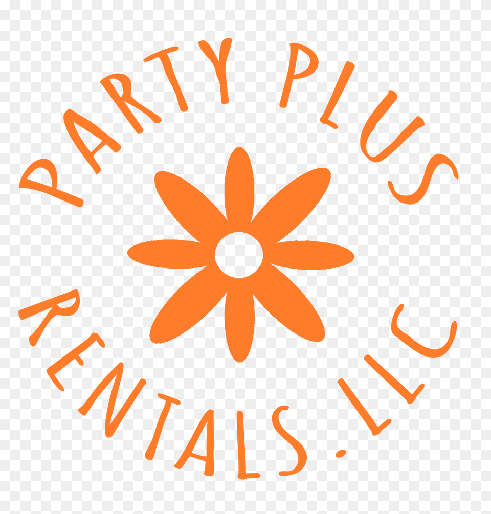 Party Plus Rentals Slides And Services Gallery, Logo, Flower, Plant, Blackboard Free Png
