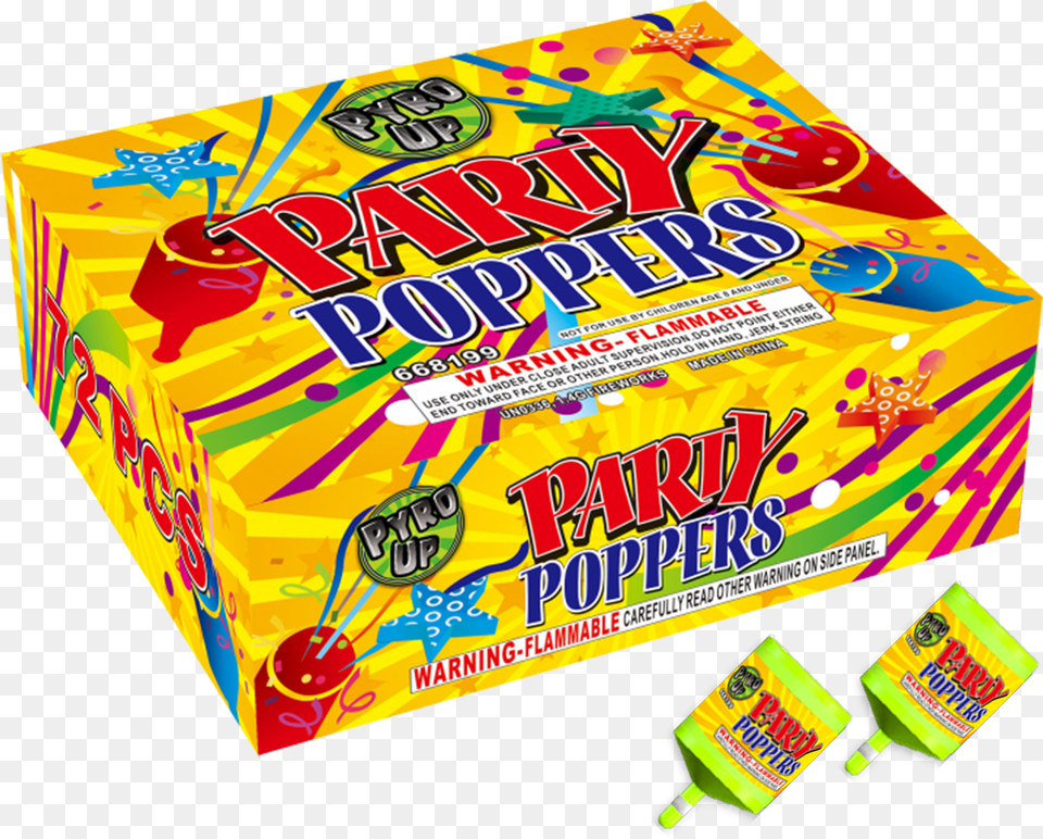 Party Popper Box Pyro Junkie Fireworks Graphic Design Png