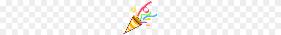 Party Popper Emoji, Cream, Dessert, Food, Ice Cream Png Image