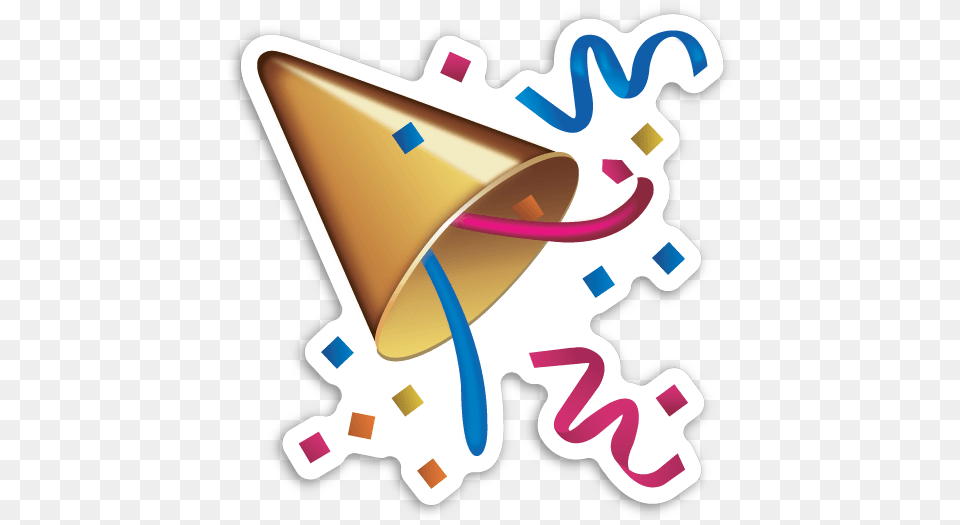 Party Popper Emoji Creative Teaching Press Emoji Fun Birthday Badge, Clothing, Hat Png Image