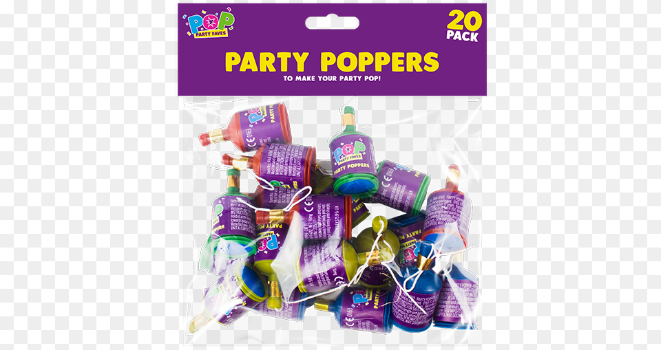 Party Poppers 20 Pack Party Poppers 20 Pack, Advertisement, Purple, Poster, Plastic Free Transparent Png