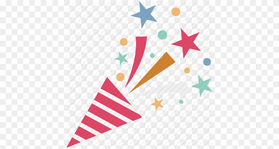 Party Poppers Transparent Images, Star Symbol, Symbol, Clothing, Hat Png