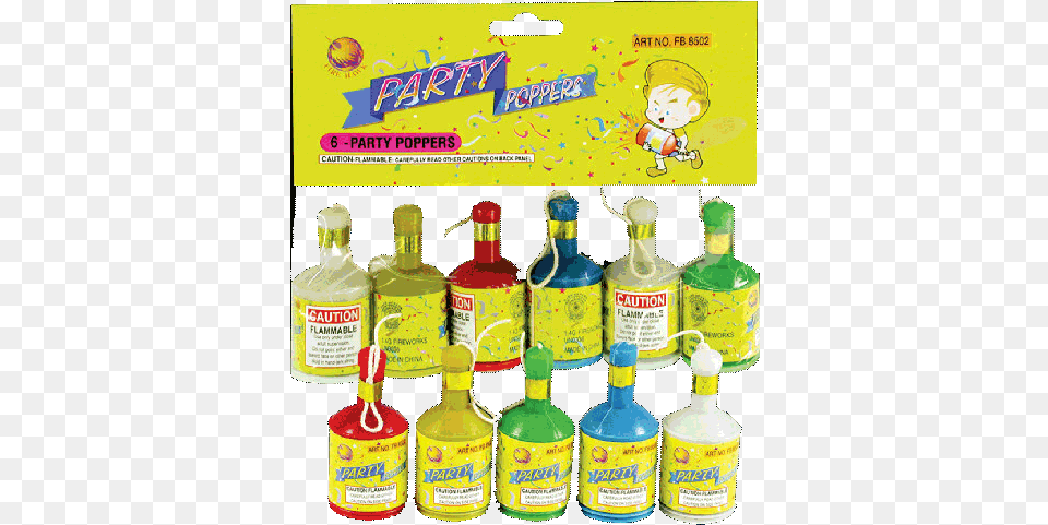 Party Poppers Xtreme Fireworks Of Wisconsin Glass Bottle, Cosmetics, Perfume Free Png Download