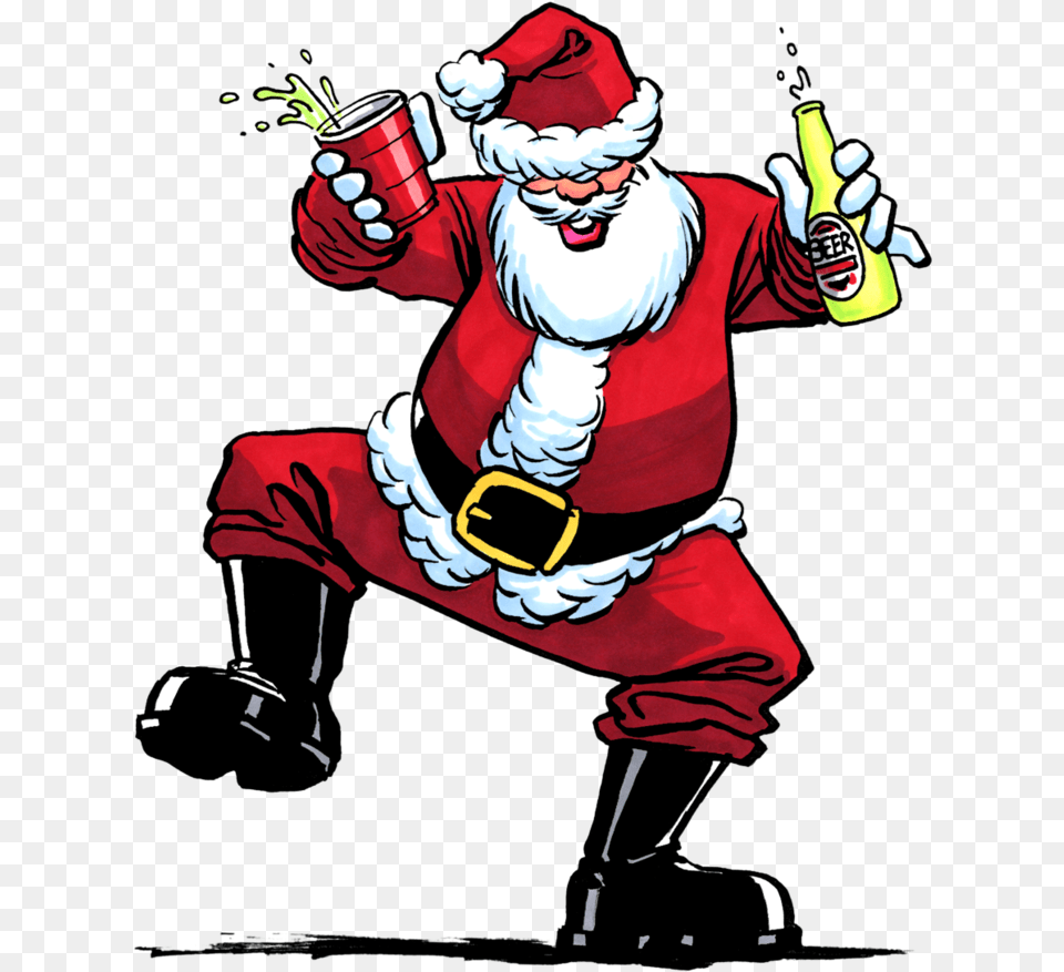 Party Santa Drunk Santa No Background, Baby, Person Free Png