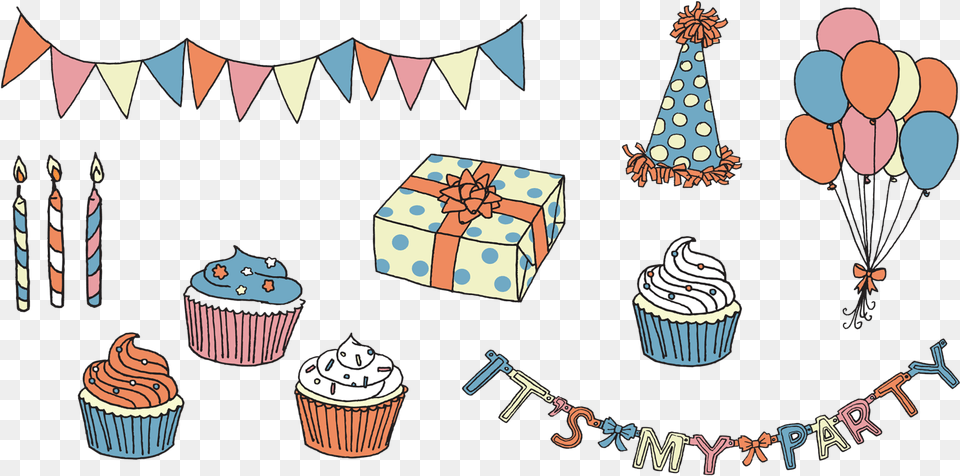 Party Set Tattoo, Cake, Cream, Cupcake, Dessert Png