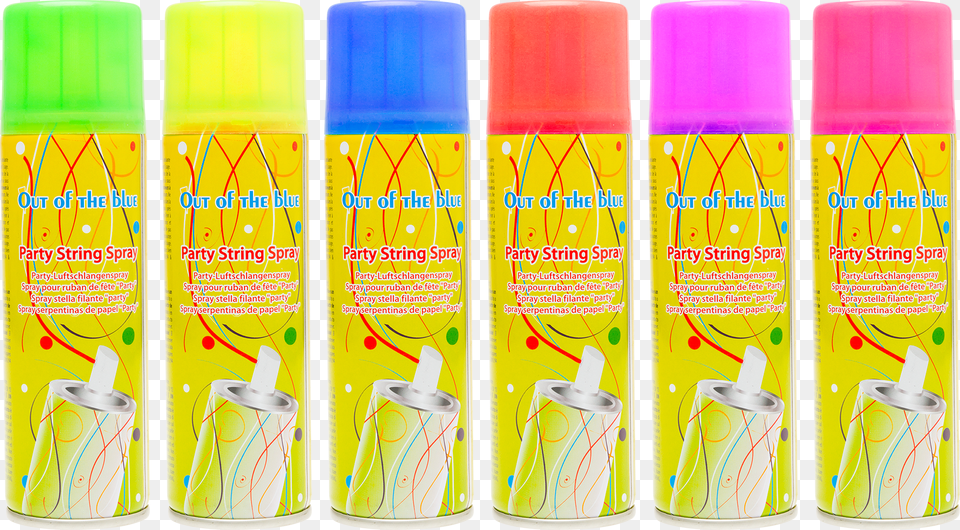 Party String Spray Assorted Colours, Tin, Can, Spray Can Free Transparent Png