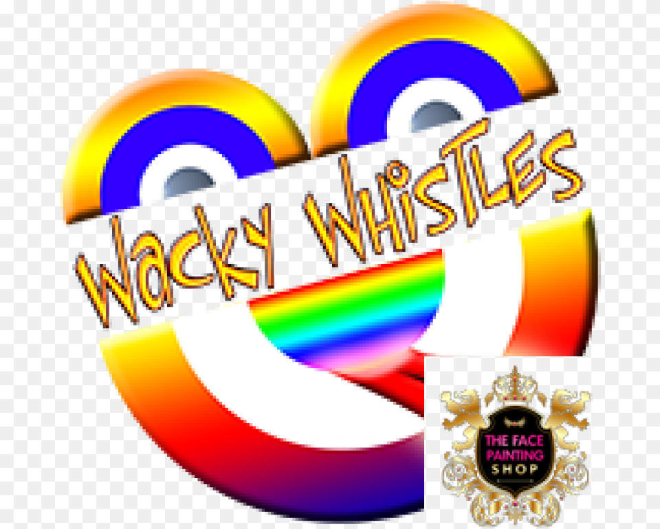 Party Supplies Wacky Whistle Graphic Design, Badge, Logo, Symbol, Person Free Png