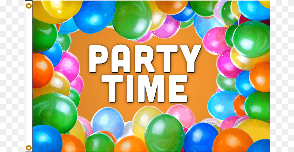 Party Time Flag Birthday Party, Balloon, Food, Sweets Png