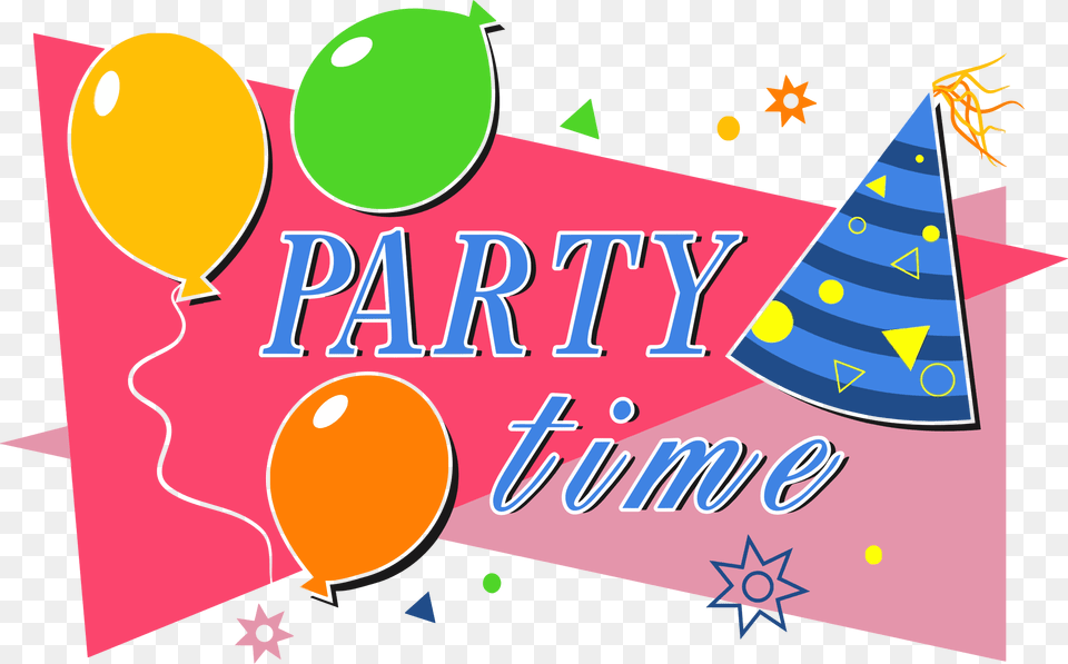 Party Time Icons, Balloon, Clothing, Hat, People Free Transparent Png