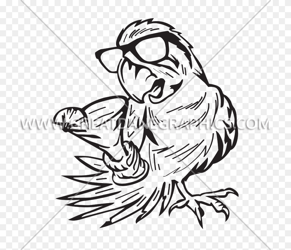 Party Time Parrot Production Ready Artwork For T Shirt Printing, Person, Animal Png Image