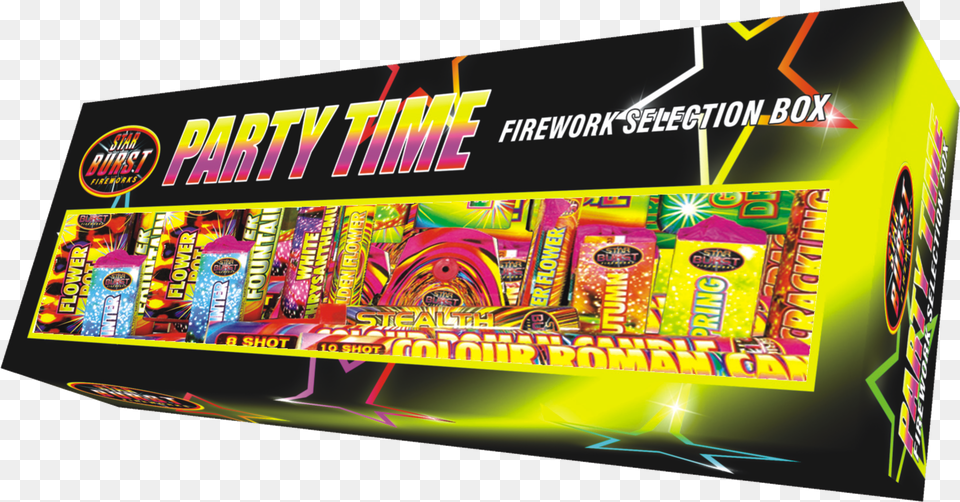 Party Time Selection Box Firework Free Png