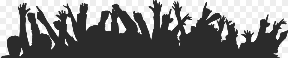 Party Crowd Hands, Concert, Person, Silhouette, Audience Free Transparent Png