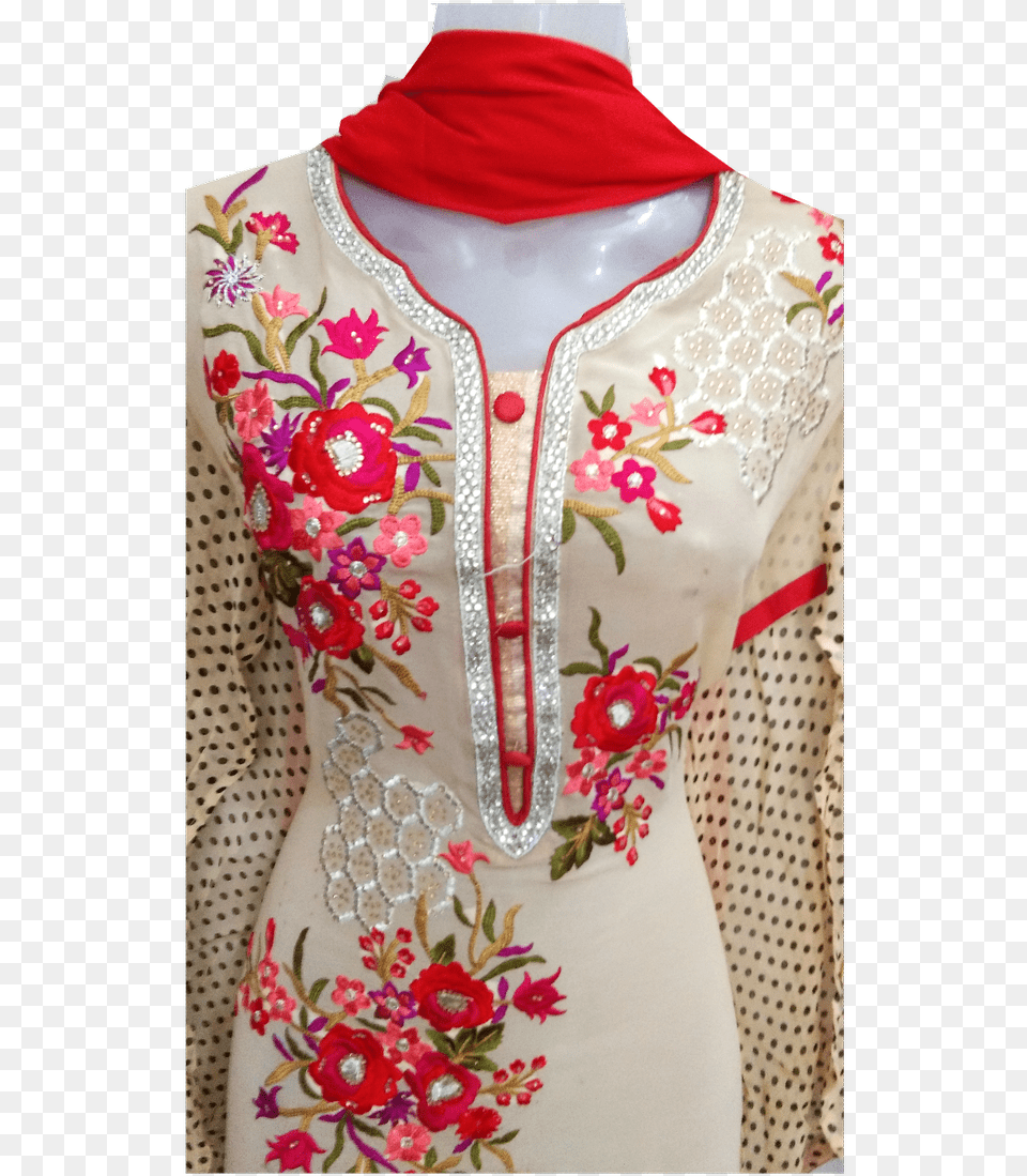 Party Wear Fancy Dress Dress Material, Pattern, Blouse, Clothing, Embroidery Free Png Download