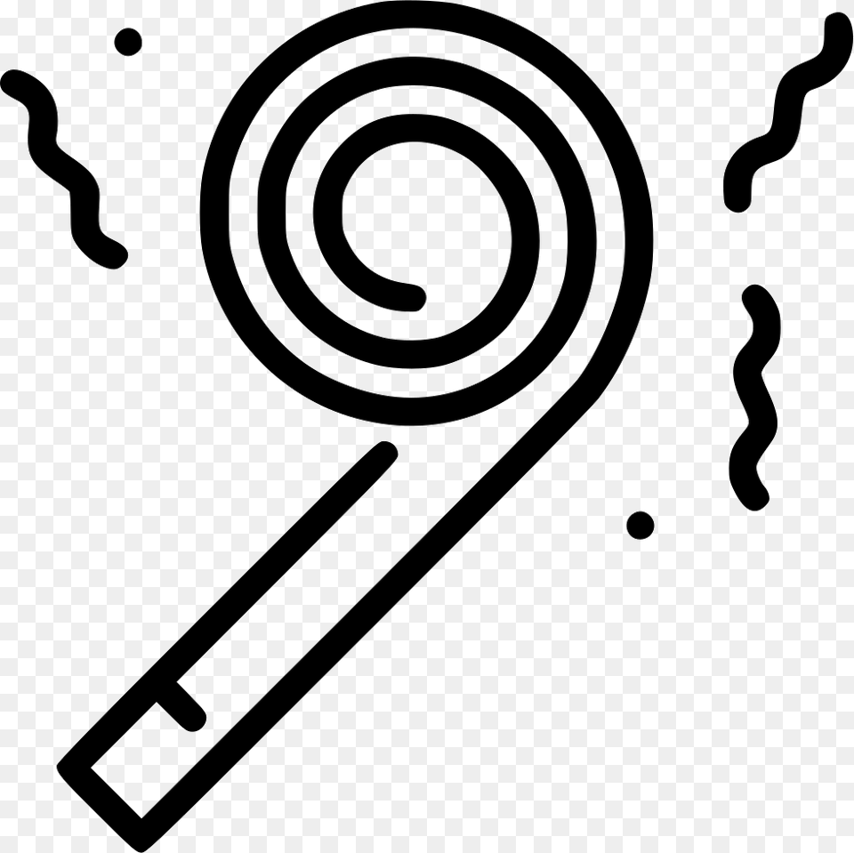 Party Whistle Icon Spiral, Coil, Smoke Pipe Free Png Download