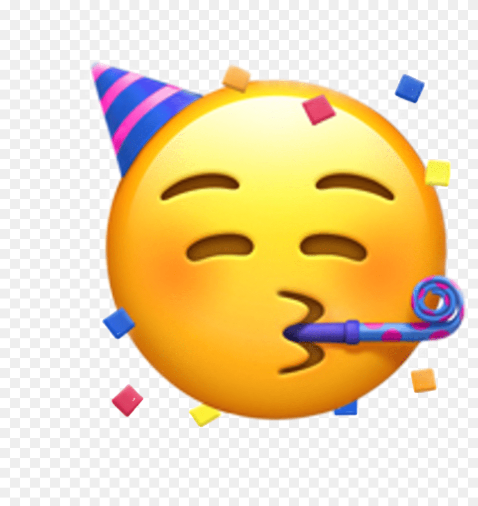 Partying Face Emoji Emoji Iphone Happy Birthday, Clothing, Hat, Hardhat, Helmet Free Transparent Png