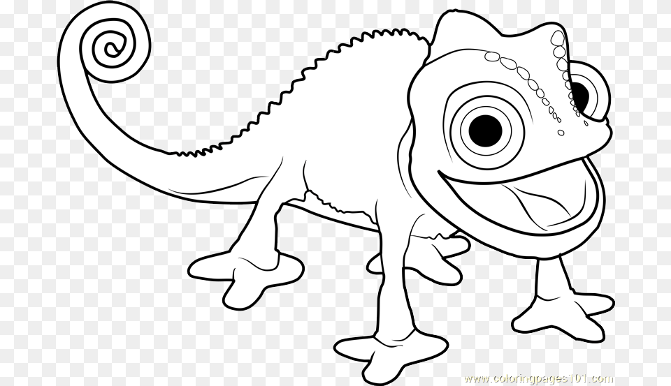 Pascal Tangled Coloring Pages, Animal, Lizard, Reptile, Mammal Free Transparent Png