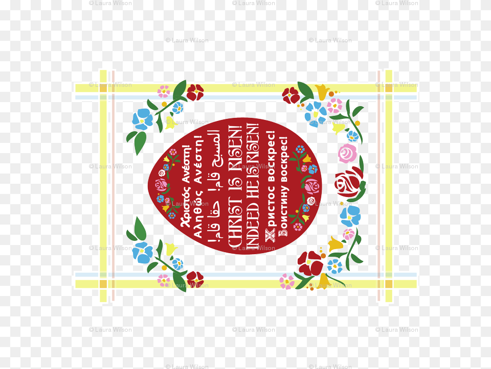 Pascha Basket Cover Custom Fabric By Laurawilson, Envelope, Greeting Card, Mail, Advertisement Free Png Download