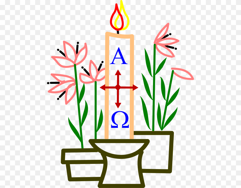 Paschal Candle Easter Baptism Church Service, Altar, Architecture, Building, Prayer Free Png